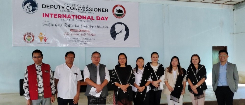 Tseminyu District Administration in collaboration with State Hub for Empowerment of Women, Mission Shakti, Department of Social Welfare observed the International Day for the Girl Child at Tseminyu town hall on October 11. (DIPR Photo)